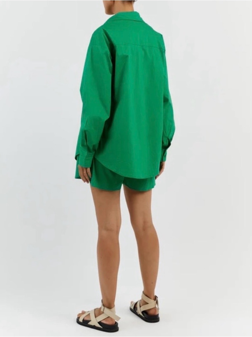 DISSH Maxie 2 pc Set Shirt and Shorts Cotton Poplin Green Size XS - Picture 3 of 14